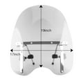 thumbnail image 2 of Universal Motorcycle Windshield Windscreen 19x17 inch Most, 2 of 8