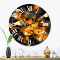 thumbnail image 3 of Designart "Cubist Visions in Gold I" Cubism Oversized Wall Clock, 3 of 5