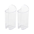 thumbnail image 1 of Adhesive Bathroom Toothbrush Stand Waterproof Plastic Storage Rack for Electric Brushes Easy Installation White, 1 of 4