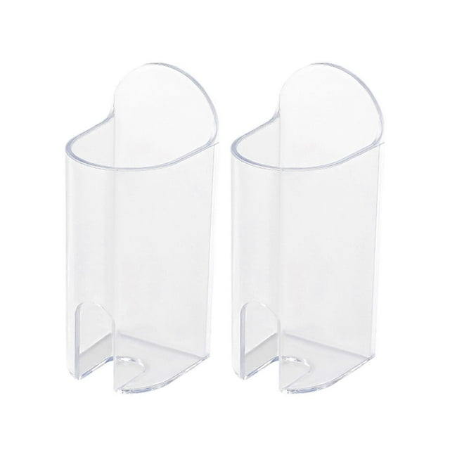 Adhesive Bathroom Toothbrush Stand Waterproof Plastic Storage Rack for Electric Brushes Easy Installation White