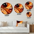 thumbnail image 4 of Designart "Warm Fractal Design in Orange II" Fractals Oversized Wall Clock, 4 of 6