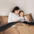 thumbnail image 5 of Feelyou Chic Princess Fashion Full Size Comforter Sets, Glitter Sequin Print Bedding Comforter Set, Teen Adult Girl Female Reversible Bedding Sets, Microfiber Bedroom Decor, 3pcs, 5 of 8