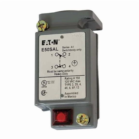 Eaton Limit Switch Body,1NO/1NC,Light E50SAL