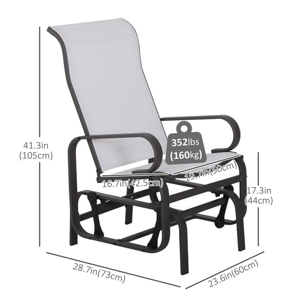 Glider patio chair walmart hot sale