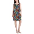 thumbnail image 2 of FORMRS Summer Dress for Women Loose U Neck Sleeveless Midi Beach Sundresses with Pockets, Vibrant Dragon Scales Pattern, 2 of 8