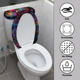 thumbnail image 3 of COEQINE Multicolor Drum Set Toilet Lid Cover and Toilet Tank Cover, Replacement Easy Installation Polyester Fabric with a 2-Piece Toilet Cover Set, 3 of 7