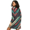 thumbnail image 2 of FORMRS Womens Long Sleeve Nightgowns Crew Neck Sleep Shirt Soft Pajamas Sizes S-3XL, Abstract Stripes, 2 of 8