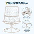 thumbnail image 6 of Senfot Oversize 360° Swivel Plush Lounge Chair - Metal Rocking Base, Rattan Rocking Chair with Comfy Deep Seat Thick Cushion for Indoor/Outdoor White, 6 of 8