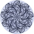 thumbnail image 1 of Ahgly Company Machine Washable Indoor Round Transitional Heavenly Blue Area Rugs, 7' Round, 1 of 7
