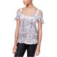thumbnail image 2 of Blusa de punto de terciopelo BCX para mujer blanca XX-Small, 2 of 2