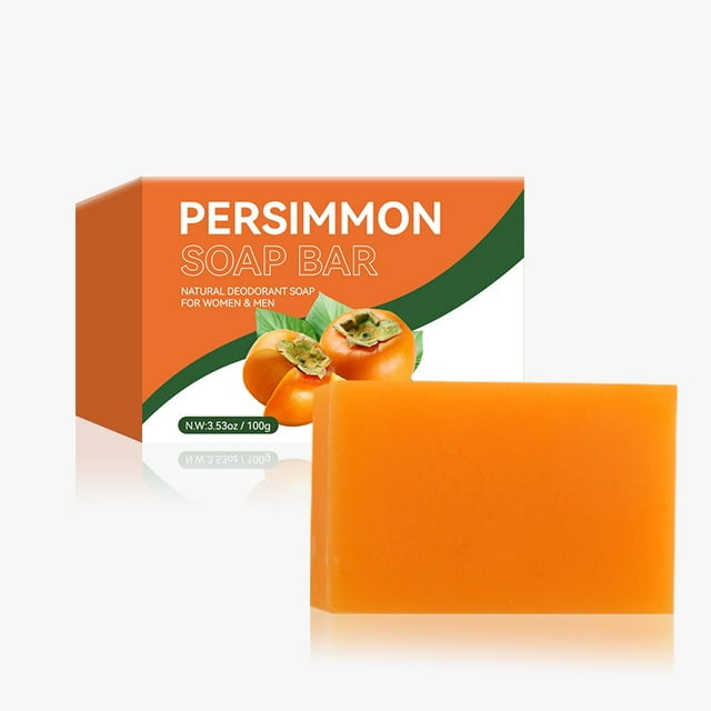 Jabón corporal desodorizante que elimina la suciedad y la grasa sin resecar. Aroma a caqui. 100 g.