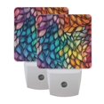 thumbnail image 6 of Yayeee LED Plug in Night Light for The Home with Auto Dusk to Dawn Light Sensors, 2 Pack, Colorful Dragon Scales Pattern, 6 of 6
