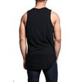 thumbnail image 2 of G-Style USA Solid Color Long Length Curved Hem Tank Top - Black - 4X-Large, 2 of 4