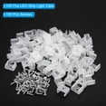 thumbnail image 3 of Unique Bargains LED Strip Light Clips, 100 Pack Mounting Bracket Fixing Clip Plastic Clamp for 14mm-17mm Light Cable Translucent, 3 of 6