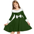 thumbnail image 1 of RXMEKW Robes Décontractées pour Femmes, Robe de Fête de Vacances en Velours à Carreaux Patchwork pour Filles avec Poches, 1 of 5
