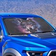 thumbnail image 4 of Xixirimido Car Windshield Sun Shade Front Windshield Cover Universal Fit for SUVs Trucks Foldable Front Window Sunshade Automotive Interior Accessories, Wolf Galaxy, 4 of 8