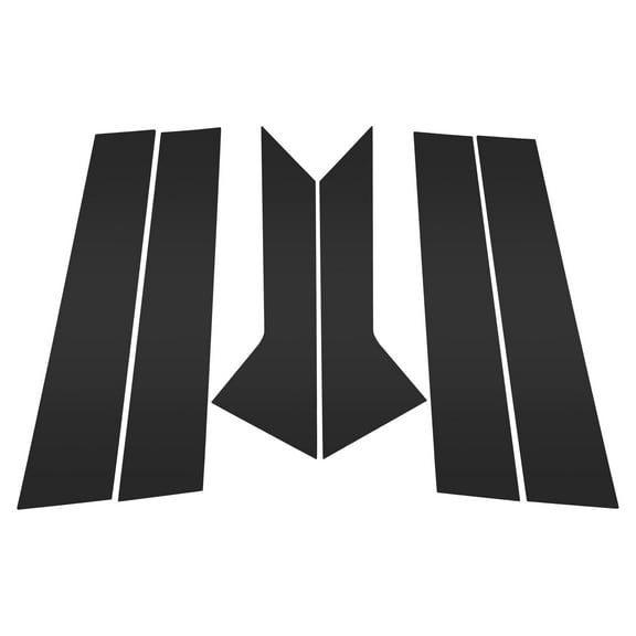 Unique Bargains Door Pillar Window Trim Anti Scratch Sticker Pillar Posts Door Outer Exterior Cover for Ford Mondeo Fusion 2013-2020 Black