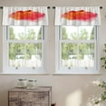 thumbnail image 2 of LALILO Kitchen Curtain Valance Colorful Watercolor Stain Rod Pocket Window Curtain 52"x 18" Set of 2, 2 of 7