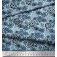 thumbnail image 3 of Soimoi Cotton Duck Fabric Floral Mandala Print Sewing Fabric Yard 56 Inch Wide, 3 of 3