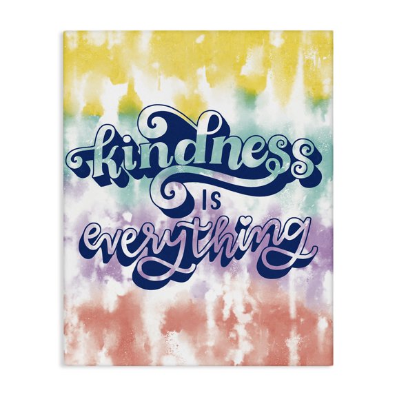 Stupell Industries Bohemian Kindness is Everything Tie Dye Canvas Art, 16 x 20, by Loni Harris