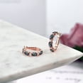 thumbnail image 4 of Gem Stone King 5.04 Ct Oval Green Mystic Topaz White Topaz 18K Rose Gold Plated Silver Hoop Earrings, 4 of 4