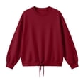thumbnail image 4 of Hurxie Oversized Sweatshirt for Women Spring Long Sleeve Crewneck Fleece Loose Casual Pullover Tops Fashion Clothing, 4 of 7