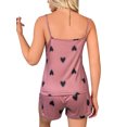 thumbnail image 4 of Liacowi Women Pajamas Set Heart Print Sleeveless Camisoles Tops and Shorts 2 Piece Sleepwear Summer Nightwear Loungewear, 4 of 6