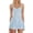 Light Blue, variant on Women's Floral Sweetheart Ruffled Cami Mini Dress with Ties and Cutout Lined 100% Polyester Flowing Silhouette