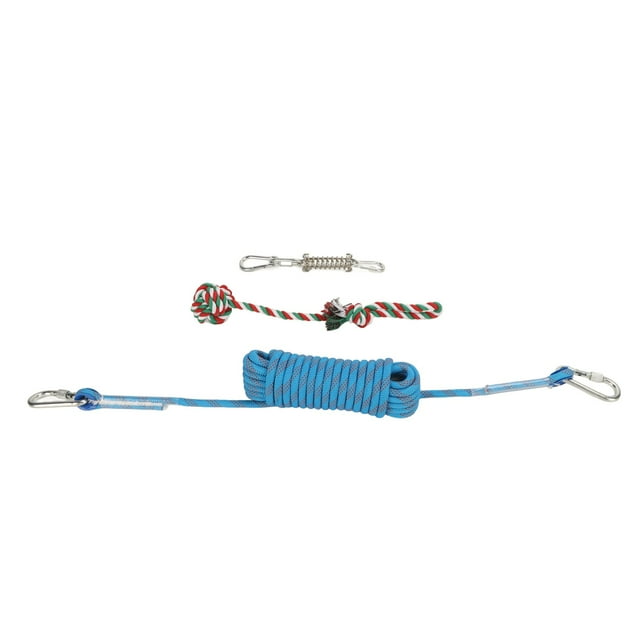 Strong Dog Rope Toy, Build Muscle Safe Stainless Steel 360 Degree Rotation Spring Pole Dog Rope Toys for Dogs