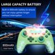 thumbnail image 5 of Controlador SZYUYU para Switch 2, controlador Switch Pro para Switch/OLED/Lite/PC con luz LED de 7 colores/TURBO ajustable de 3 niveles, vibración dual de 4 velocidades, compatible con activación y mo, 5 of 7