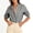 Black, variant on Black White Gingham Plaid Ruffle Collar Button Down Blouse Collared Long Sleeve Loose Casual Office Shirt for Women Spring Fall Daily Wear S-XXL