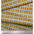 thumbnail image 3 of Soimoi Poly Georgette Fabric Stripe & Snowflake Artistic Printed Fabric 1 Yard 52 Inch Wide, 3 of 3