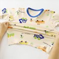 thumbnail image 6 of TOWED22 Infant Toddler Baby Boy Clothes 2 Piece Long Sleeve Print Crewneck Tee Elastic Waist Sweatpants Warm Fall Outfits Set(Beige,5-6 Y), 6 of 8
