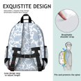thumbnail image 5 of Paisley and Floral White Pattern Cute School Backpack Bag for School with Padded Back and Adjustable Shoulder Straps 15.25"x11.5"x5.25", 5 of 5