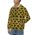 thumbnail image 3 of Kdxio Sunflowers 3 Print Men Hoodies Casual Hoodies for Men with Zip Pockets Full Zip Long Sleeve Sweatshirt Sports Hooded Jacket-Medium, 3 of 5