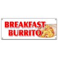 thumbnail image 1 of Breakfast Burrito Banner Sign Egg Sausage Bacon Potato wrap All Day, 1 of 4