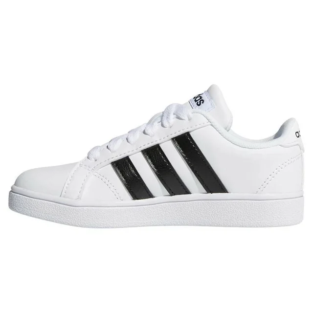 Ad-id-as Mens Neo Baseline AW4299 White Black Running Shoes Lace Up Low Top Size 7