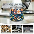 thumbnail image 6 of Yayeee Ashtray with Lid for Cigarette Smokeless Stainless Steel Home Ash Holder, Simple Floral, 6 of 7
