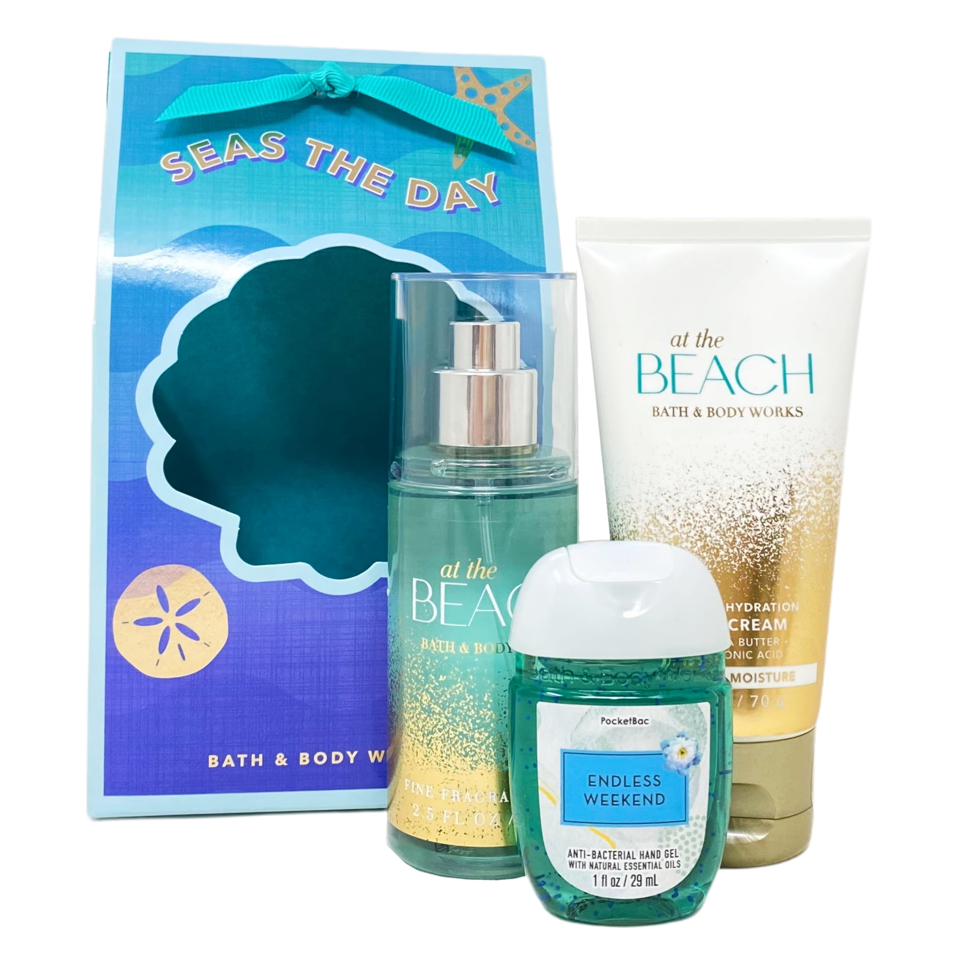 Bath & Body Works ~ Signature Collection ~ At The Beach ~ Shower Gel ~ Fine  Fragrance Mist & Body Lotion ~ Trio Gift Set