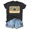 thumbnail image 1 of T-shirt Commémoratif à Imprimé Floral 1975 pour Femmes, Col Rond Décontracté, Manches Courtes, Haut pour Fête d'Anniversaire, 1 of 2