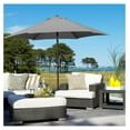 thumbnail image 5 of WDZS 7.5FT Patio Umbrella Outdoor Market Table Umbrella with 6 Sturdy Ribs, Push Button Tilt & Crank for Garden/Lawn/Deck/Backyard/Pool/Beach, Gray, 5 of 9