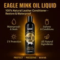 thumbnail image 2 of Mink Oil Liquid Leather Conditioner 8oz with Cloth – Softens, Waterproofs & Preserves Boots, Shoes, Bags, Jackets & Furniture – Natural Leather & Vinyl Conditioner for Long-Lasting Protection, 2 of 4