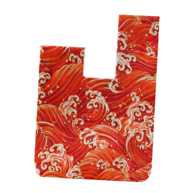 Bolso de mano tejido, bolso de muñeca, bolso de ganchillo, bolsa de hilo de moda, organizador de hilo para herramientas, bolas de hilo, ganchillo, Rojo