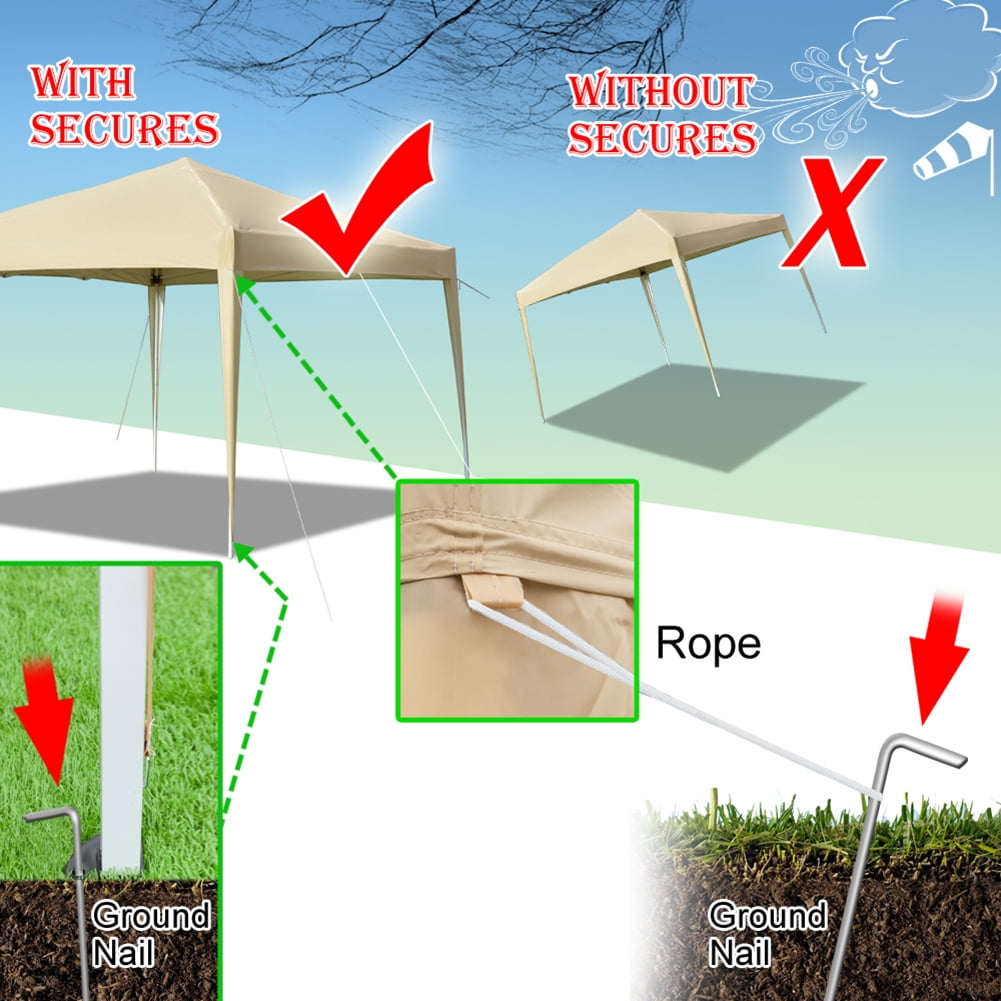 Aimee Lii 116"x116" Canopy Tent Heavy Duty Canopy, Outdoor Tent Canopy for Wedding Party Event Tent, Brown Aimee Lii 116"x116" Canopy Tent Heavy Duty Canopy, Outdoor Tent Canopy for Wedding Party Event Tent, Brown