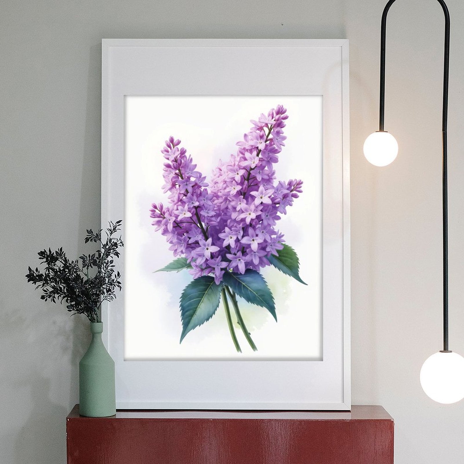 Diamond Art Kit for Adults, Lilac Blossoms Spring Bouquet Diamond Painting for Adults Beginners, DIY Diamond Art Painting Kits, 5D Diamond Painting Crafts for Home Decor 12x16 Frameless