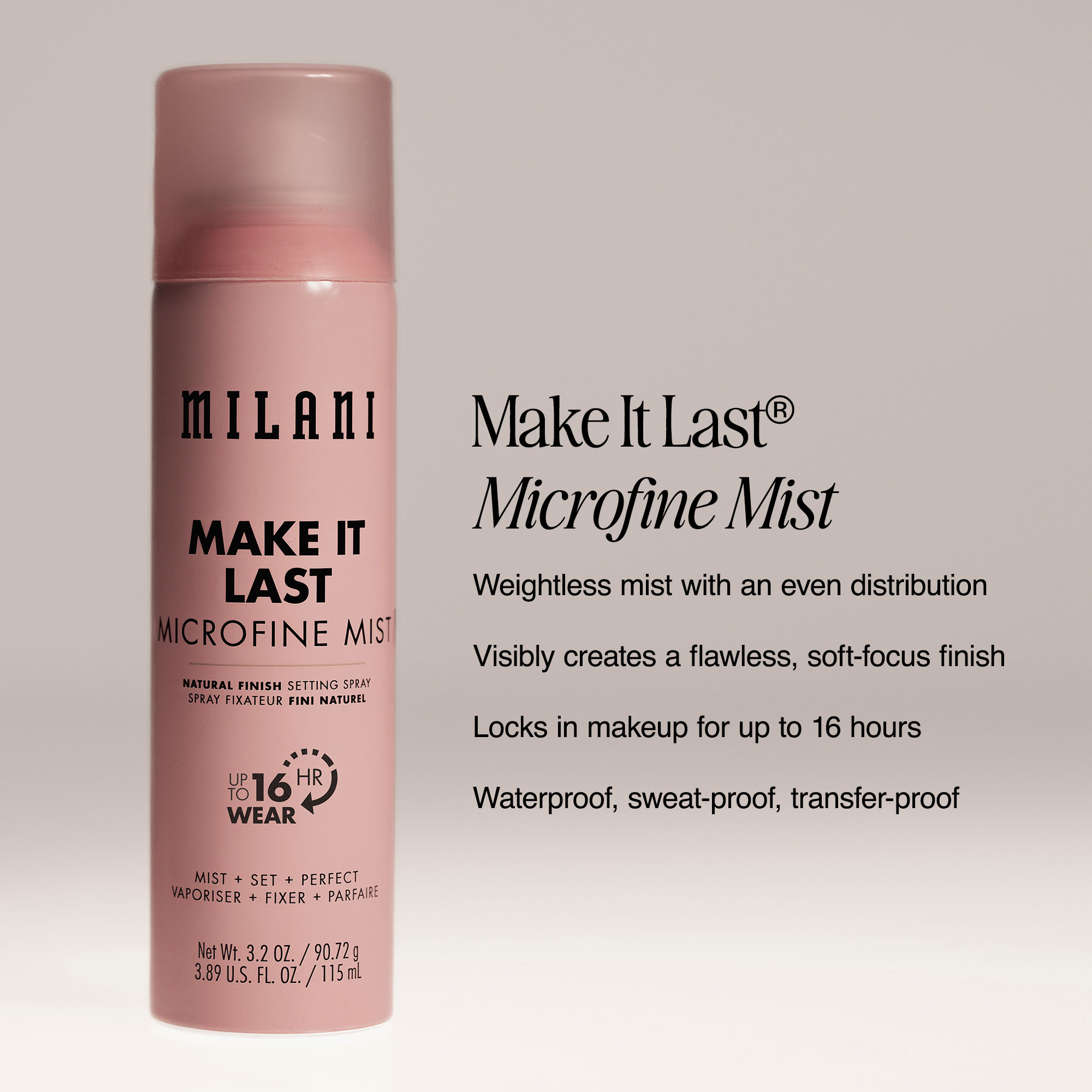 Milani Make It Last Microfine Setting Spray, 3.2 fl oz photo 7