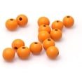 thumbnail image 4 of 100 Orange Round Wood Beads Bulk 16mm with 4.2mm Hole, 4 of 4