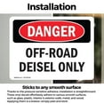 thumbnail image 3 of (2 Pack) Off-Road Diesel Only OSHA Danger Sign 18 Inch X 12 Inch Vinyl Label Decal Sticker Weather Resistant, UV Protected for Workplace, Business, and Construction Site, Made in the, 3 of 7