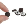 thumbnail image 4 of Uxcell 20pcs 20L Fabric Cloth Covered Button 12.5mm Metal Shank Round Sewing Buttons for Suits Dress Blouses, Brown, 4 of 5