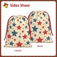 thumbnail image 4 of Super Soft Fabric Gift Bag Contraction Free Bag Mouth Pull Rope Design Red Ribbon Mouth For The Festival Independence Day Theme Elements Star (1) Medium, 4 of 8